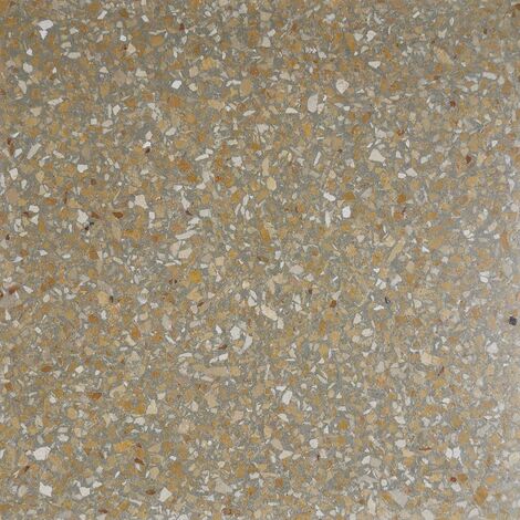 Carreau terrazzo véritable pleine masse Jaune orangé gris 40x40 cm ref PP16 - 0.80m²