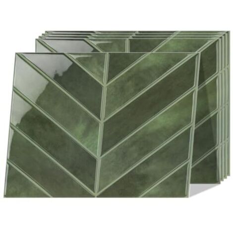 Carreaux adhésifs, épaisseur 2,5 mm, motif chevron, étanches, pour cuisine et salle de bain, 32 x 25 cm, lot de 5.