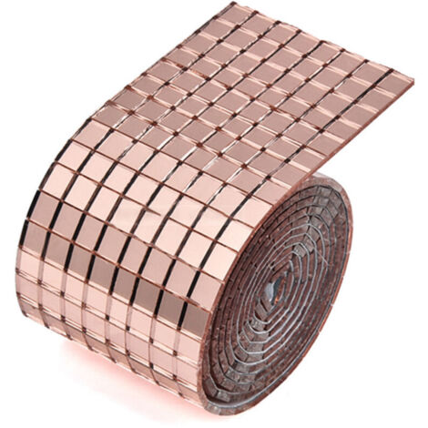 Carreaux auto-adhésifs, carreaux de miroir en verre, autocollant carré rose en boule Disco pour décoration de fête, cadre Photo, autocollant boule.