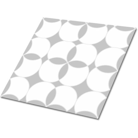 Carreaux autocollants PVC, Carrelage PVC adhésif -  30x30cm - Kit de 9 - Cercles Géométriques, Stickers carrelage carreaux