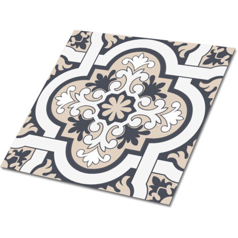 Carreaux autocollants PVC, Carrelage PVC adhésif -  30x30cm - Kit de 9 - Décoration De Feuilles, Stickers carrelage carreaux