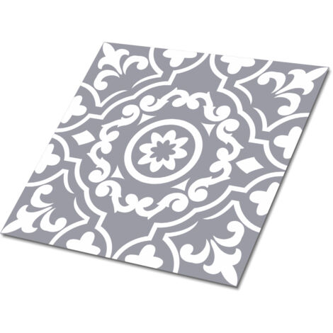 Carreaux autocollants PVC, Carrelage PVC adhésif -  30x30cm - Kit de 9 - Modèle Arabe, Stickers carrelage carreaux