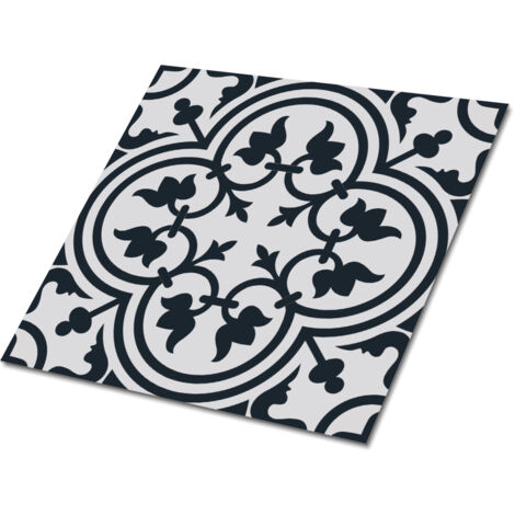 Carreaux autocollants PVC, Carrelage PVC adhésif -  30x30cm - Kit de 9 - Modèle De Plante, Stickers carrelage carreaux