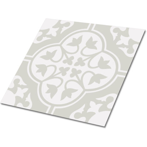 Carreaux autocollants PVC, Carrelage PVC adhésif -  30x30cm - Kit de 9 - Ornement Floral, Stickers carrelage carreaux