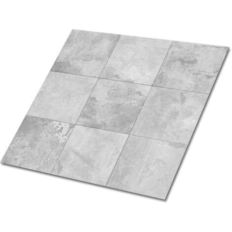 Carreaux autocollants PVC, Carrelage PVC adhésif -  30x30cm - Kit de 9 - Patchwork De Béton, Stickers carrelage carreaux