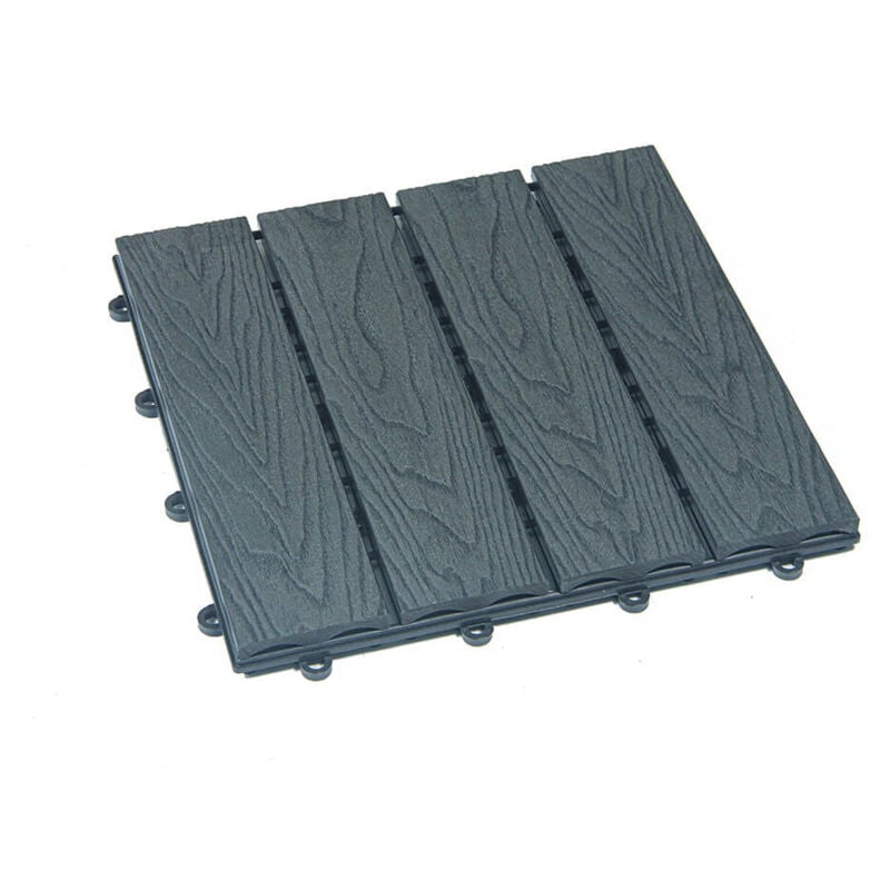 Home Deluxe - wpc Carreaux à clipser bavaro premium - Anthracite 1 m²