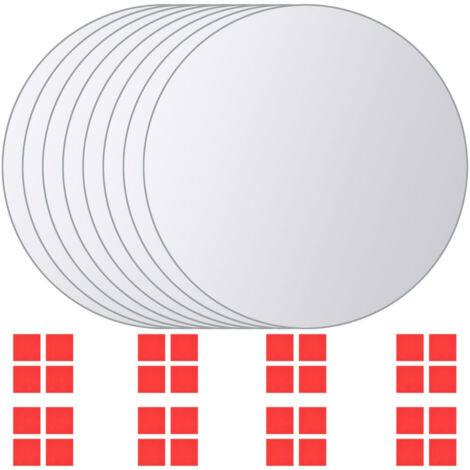 Carreaux de miroir 16 pcs Rond Verre CFW130013