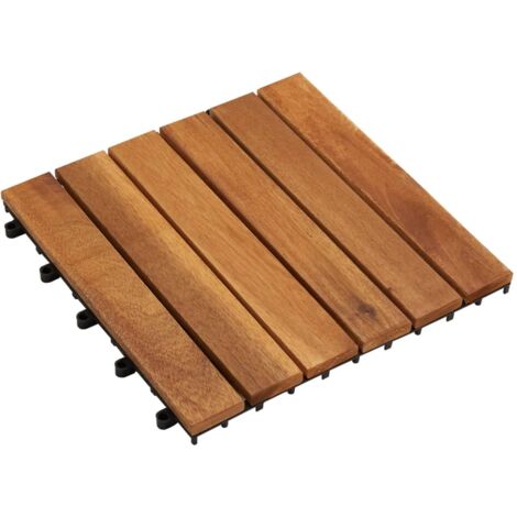 10/20/30x Carreau de Terrasse Acacia Tuile de Plancher Multi-modèle vidaXL