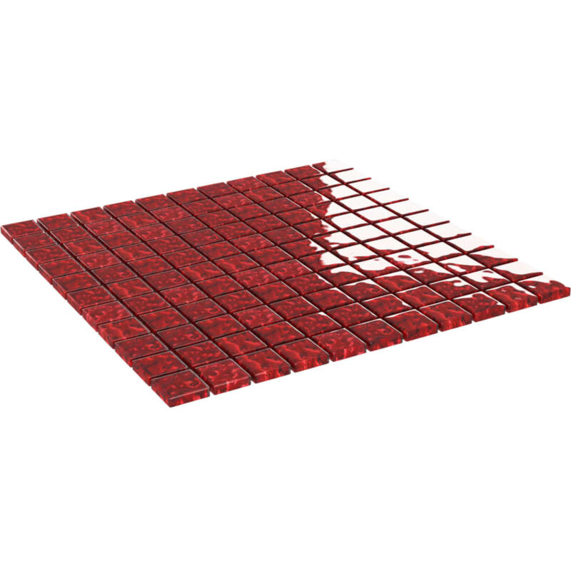 Carreaux mosaïque 11 pcs Rouge 30x30 cm Verre vidaXL