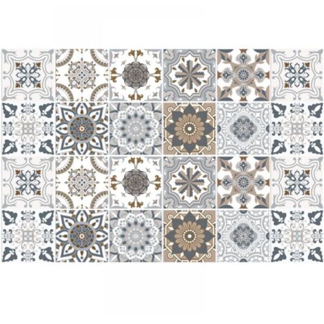 20 Pièces Autocollant Carrelage Adhésif 15x15cm Bleu Stickers Tuile 20 Pièces Autocollant Carrelage Adhésif 15x15cm Bleu Stickers Tuile