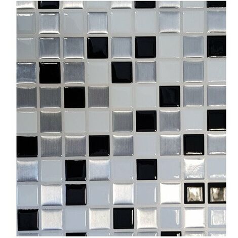 Carrelage adhésif 3D multi carreaux – Panneau décoratif mural 30,5 x 25 cm – Adhère sur surfaces lisses – Installation facile sans outils – Access Deco