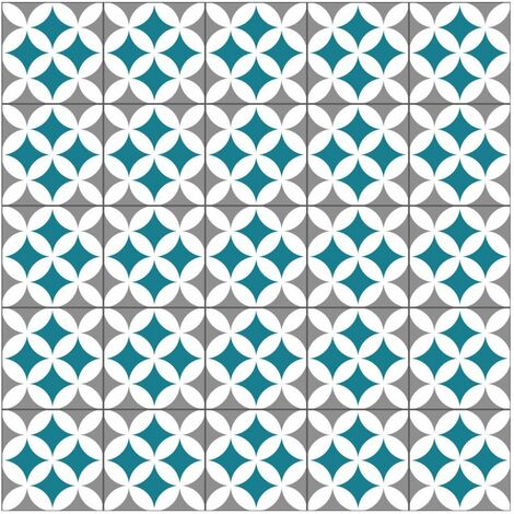 Carrelage adhésif 3D Odense bleu 30,5 x 25 cm – Pour surfaces lisses – Pose facile sans outils – Décoration murale moderne – Access Deco