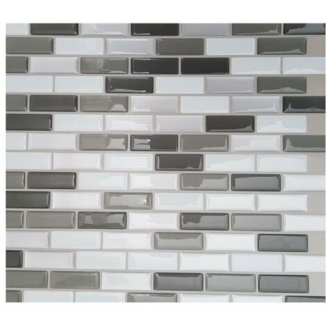 Carrelage adhésif 3D pâte multi – Dimensions 30,5 x 25 cm – Pour murs lisses et crédences – Installation facile sans outils – Access Deco