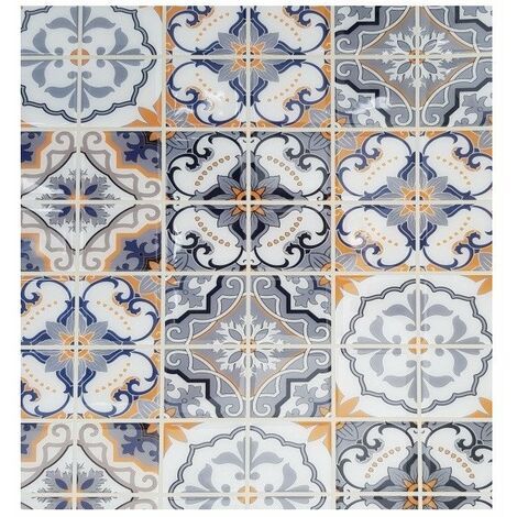 Carrelage adhésif 3D vintage jaune 30,5 x 25 cm – Pose facile sur surfaces lisses – Décoration murale moderne – Compatible avec anciens revêtements – Access Deco