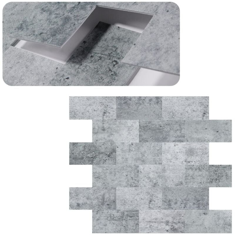 Carrelage adhésif Découpable Autocollant de carrelage pvc Film pour carrelage Carrelage mural 34x29cm par pièce Type e Naizy