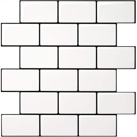 Carrelage adhésif mural pour salle de bain, plus épais, bibliot