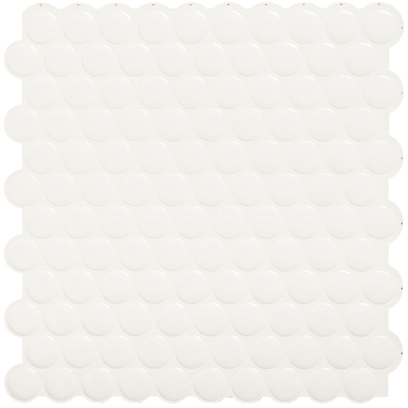 Smart Tiles - Carrelage adhésif mural x4, 22.78 x 22.73cm Penny Romy blanc, sticker tuile effet céramique - Salle de bain, cuisine
