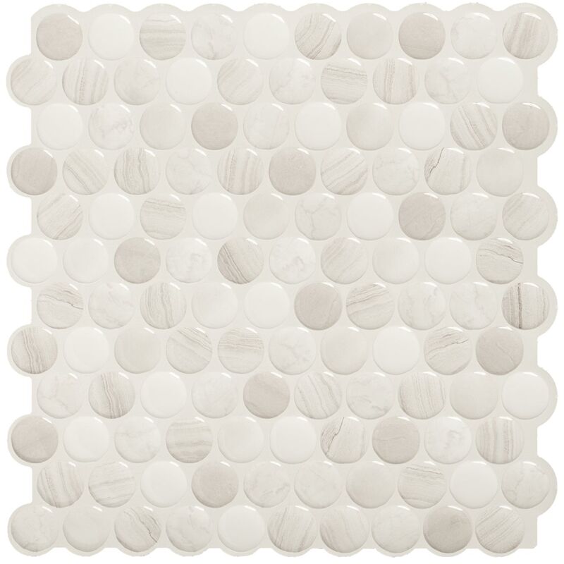 Carrelage adhésif mural x4, 22.78 x 22.73cm Smart Tiles Penny Terra Beige, sticker tuile effet céramique - Salle de bain, cuisine