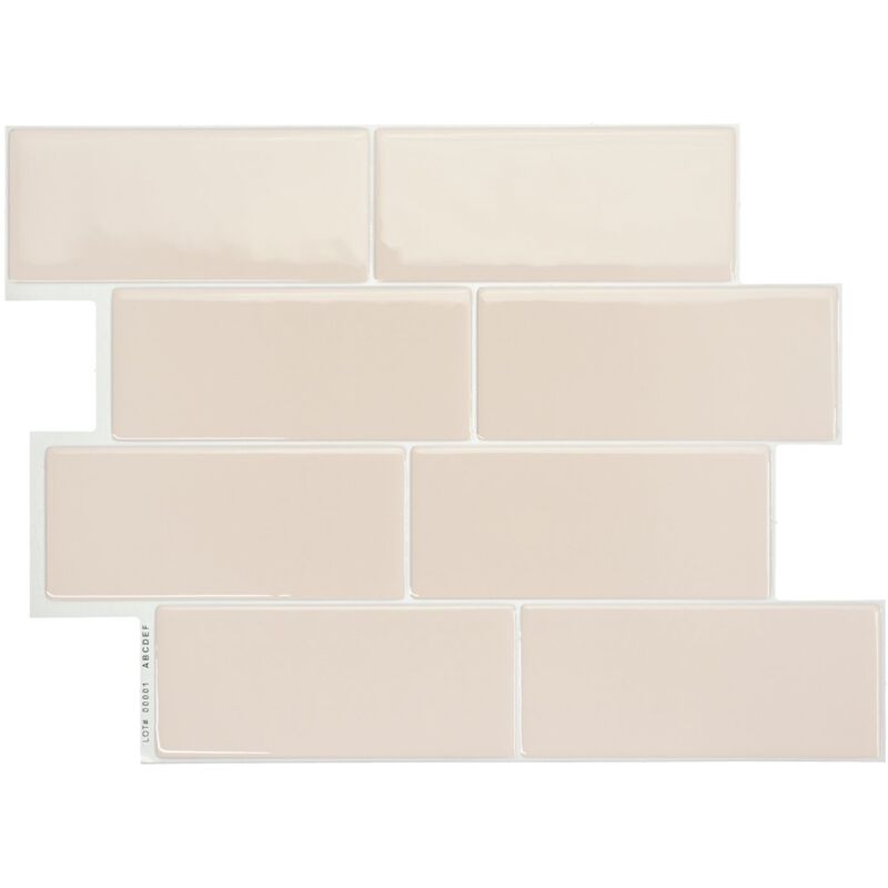 Carrelage adhésif mural x4, 29.36x21.29cm Smart Tiles Metro Tripoli sticker décoratif salle de bain & cuisine