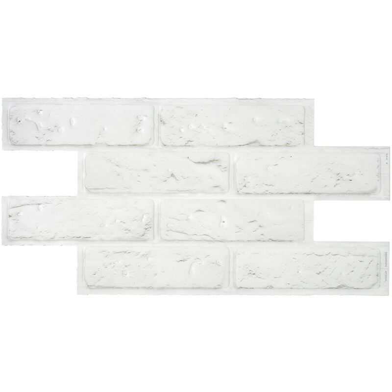 Smart Tiles - Carrelage adhésif mural xl x2, 54.61 x 27.94cm Brik Zurich blanc/gris, sticker tuile effet brique - Salle de bain, cuisine