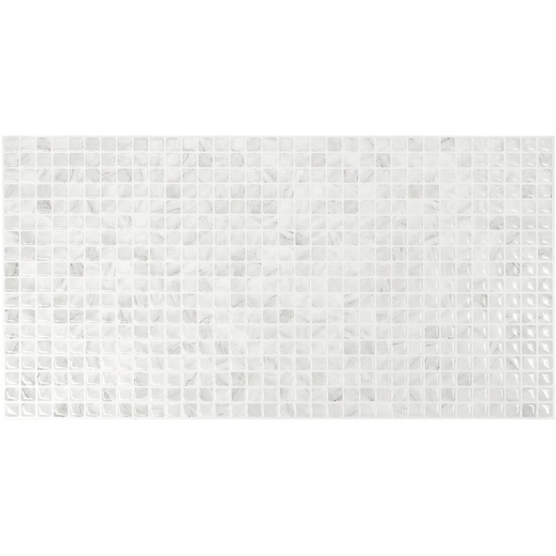 Smart Tiles - Carrelage adhésif mural xl x2, 57.3 x 29.41cm Blok Minimo gris, sticker tuile effet marbre - Salle de bain, cuisine