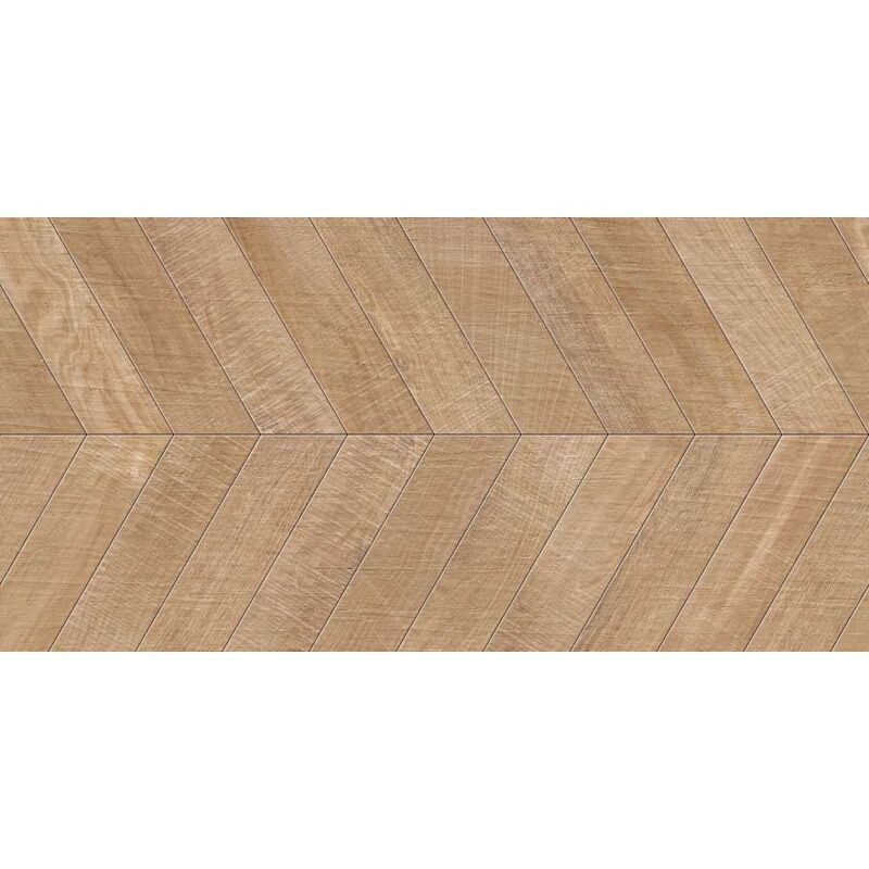 Carrelage sol / mur effet bois design chevron 60x120 cm artwood chevron NATURAL(vendu par boite de 1.44m2)