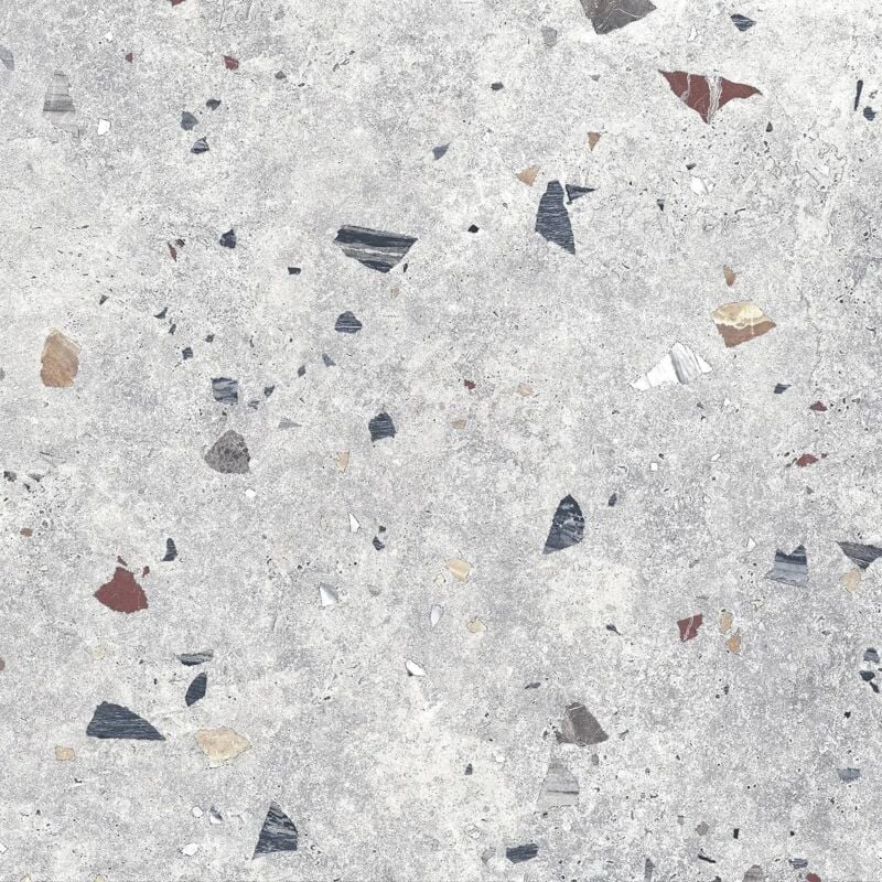 Tinker - Carrelage Aspect terrazzo Granitia gris 66x66 cm