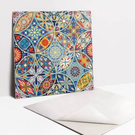 Carrelage autocollant - Vinyle - Cercles orientaux 9x30x30