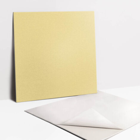 Carrelage autocollant - Vinyle - Coloris jaune 9x30x30