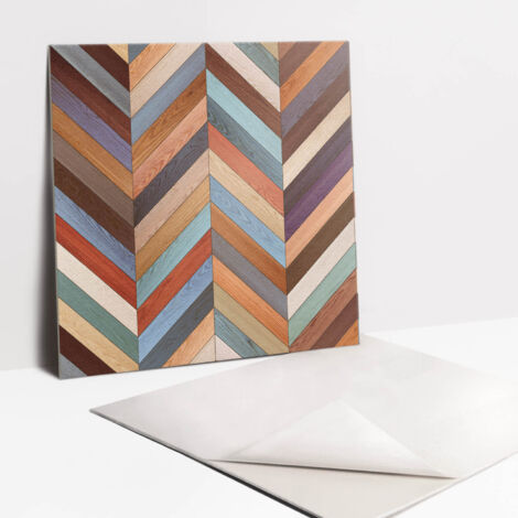 Carrelage autocollant - Vinyle - Planches colorées 9x30x30