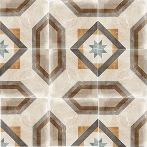 Carrelage Carreaux de ciment Cambera Fleuros  motif 60x60 cm