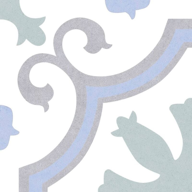 Tinker - Carrelage carreaux de ciment paviva bleu clair 25x25 cm