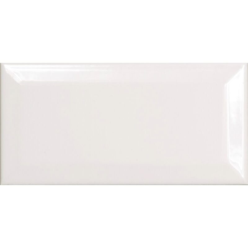 Carrelage carreaux métro Paris blanc mate 7.5x15 cm