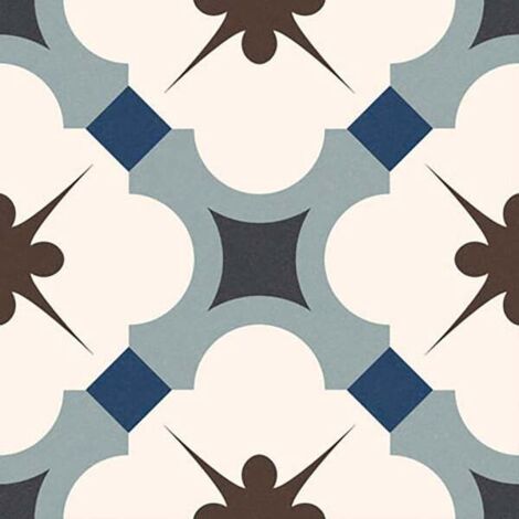 Carrelage ancien en grès cérame bleu 16.5x16.5 cm – Finition mate – Surface 0.55 m² – Compatible chauffage au sol – Gayafores