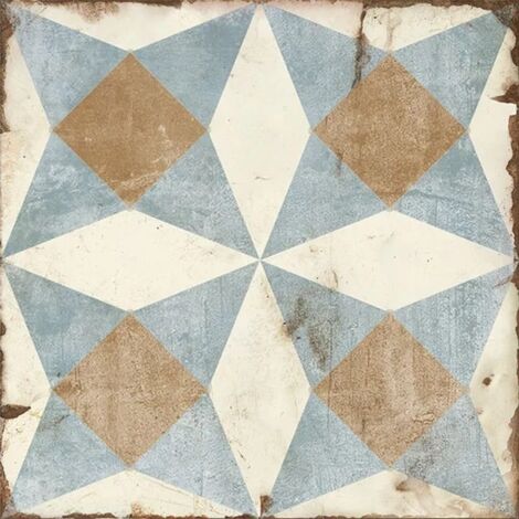 Carrelage ciment grès cérame 20x20 cm – Effet vintage – Résistant à l'humidité et aux taches – Conditionnement 0,52m²