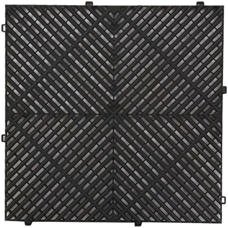 Carrelage de sol antidrapant modulaire noir