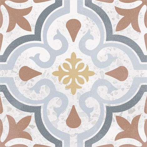 Carrelage décoré coloré 20x20 cm GALANGA - 1m²