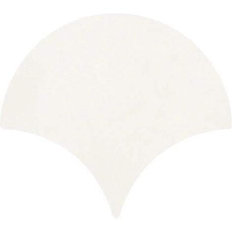 Carrelage écaille de poisson blanc brillant 15x17 cm – Carrelage mural uni pour murs de bars et cuisines – Finition élégante et design unique