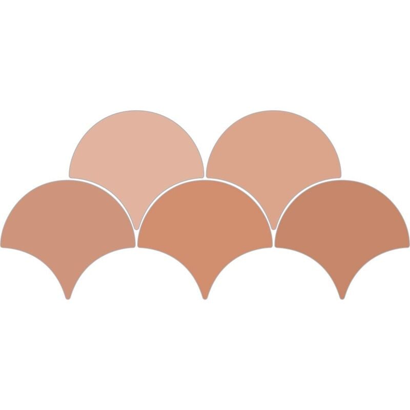 Tinker - Carrelage Ecaille de poisson Fisho rose Brillant 15x17 cm