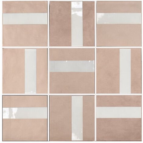 Carrelage effet argile DUST DECOR 15x15cm Terre Claire - boîte de 0.50 m2 DECOR 15x15 cm d6bbaa - - boîte de 0.50 m2