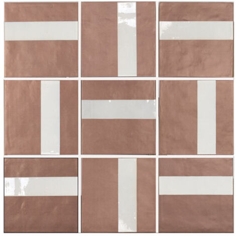 Carrelage effet argile DUST DECOR 15x15cm Terre Cuite - boîte de 0.50 m2 DECOR 15x15 cm af8976 - - boîte de 0.59 m2