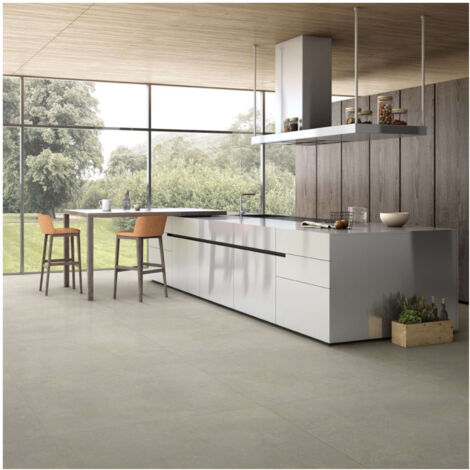 Carrelage effet béton INSTINTO 260x60 cm Taupe - Naturel - 120x60 cm Taupe - Naturel - boîte de  m2