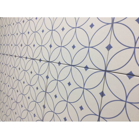Carrelage effet carreau de ciment ALHAMBRA AZUL 25x25cm 25x25cm Bleu clair - Mat - boîte de 1.13 m2 25x25 cm Bleu clair - Mat - boîte de 1.13 m2
