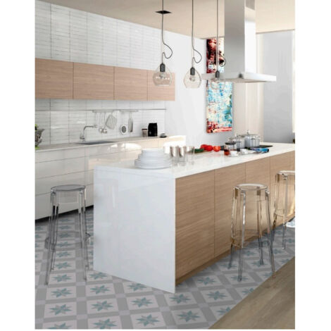 Carrelage effet carreau de ciment BARCELONA STAR 25x25cm 25x25cm Greige (gris/beige) - Mat - boîte de 1.13 m2 25x25 cm Greige (gris/beige) - Mat - bo