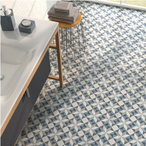 Carrelage effet carreau de ciment MANOIR 15x15cm Multicolore - boîte de 0.50 m2 15x15 cm Multicolore -  - boîte de 1 m2