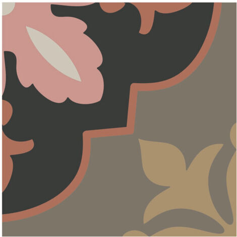 Carrelage effet carreau de ciment ROSACE 15x15cm ROSACE DAY - boîte de 0.50 m2 15x15 cm ROSACE DAY - - boîte de 0.59 m2
