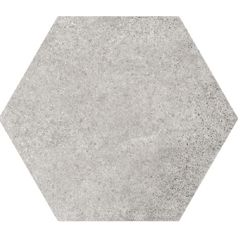 Carrelage effet ciment HEXATILE CEMENT hexagone 20x17.5cm Hexagone 20x17.5cm Gris - Mat - boîte de 0.71 m2 Hexagone 20x17.5 cm Gris - Mat - boîte de