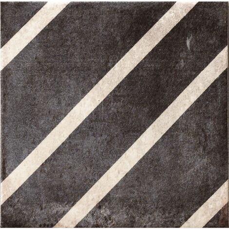 Carrelage effet ciment noir TOMAR PATTERN CAVIAR 22,5X22,5 - 1.01 m²