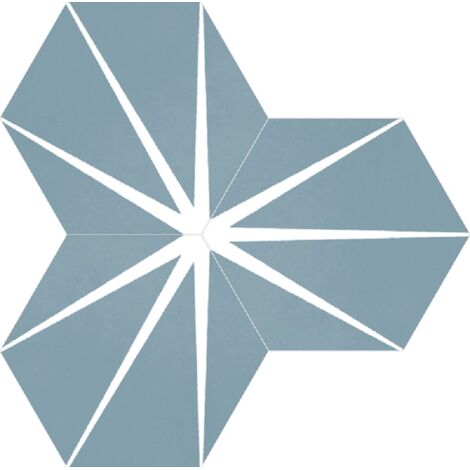 Carrelage effet graphique Hexagone STARLINE Hexagone 29x25cm Bleu Vert - Naturel - boîte de 0.94 m2 Hexagone 29x25 cm Bleu Vert - Naturel - boîte de