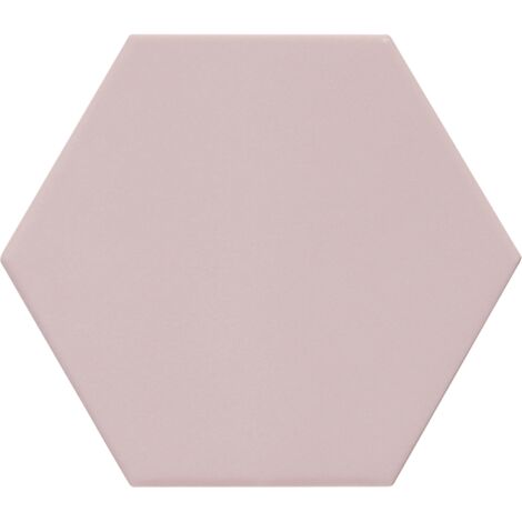 Carrelage effet graphique KROMATIKA Hexagone Hexagone 11.6x10.1cm Rose pastel - Mat - boîte de 0.44 m2 Hexagone 11.6x10.1 cm Rose pastel - Mat - boît